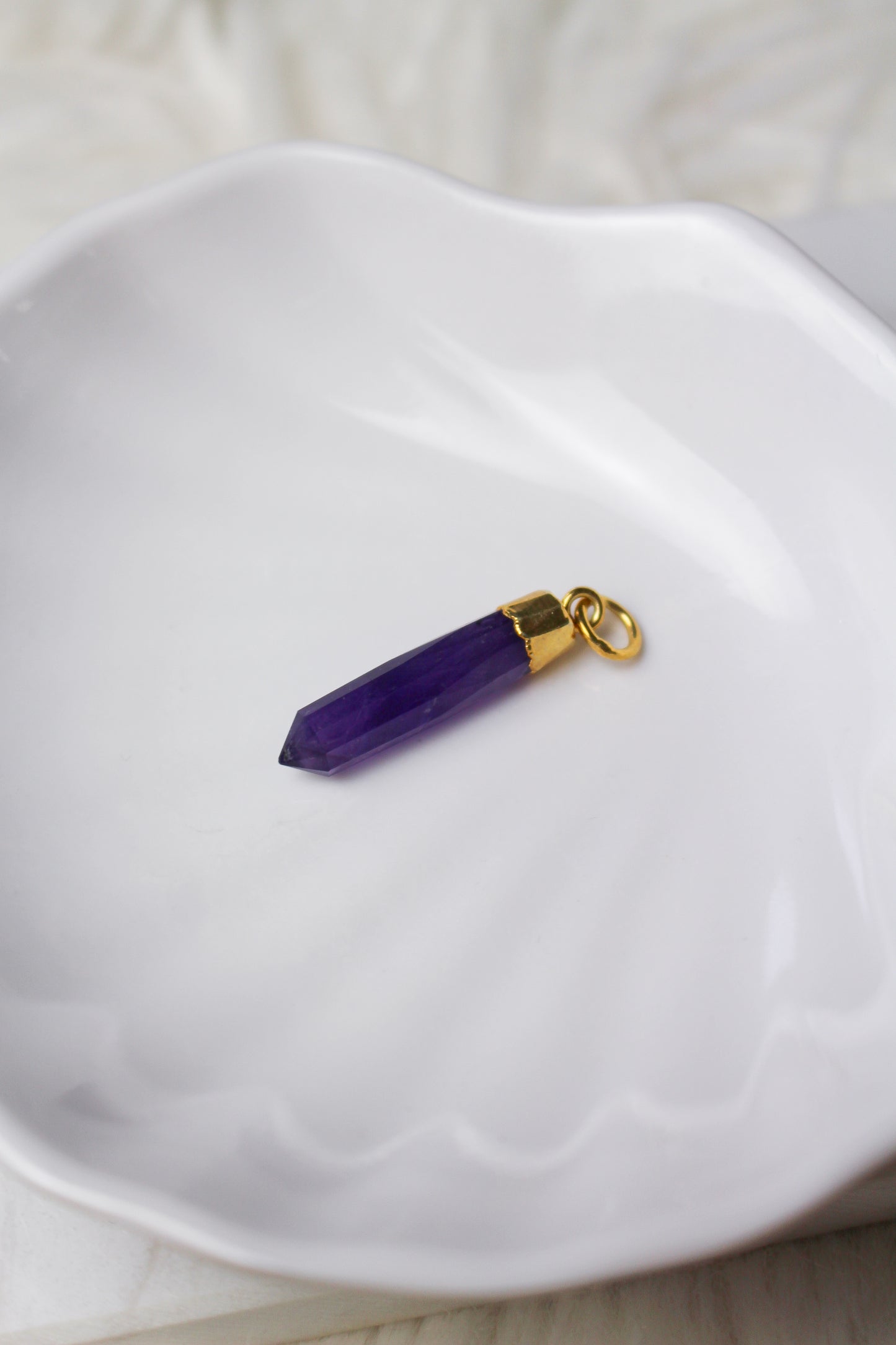 Amethyst-Anhänger-925 Silber, vergoldet