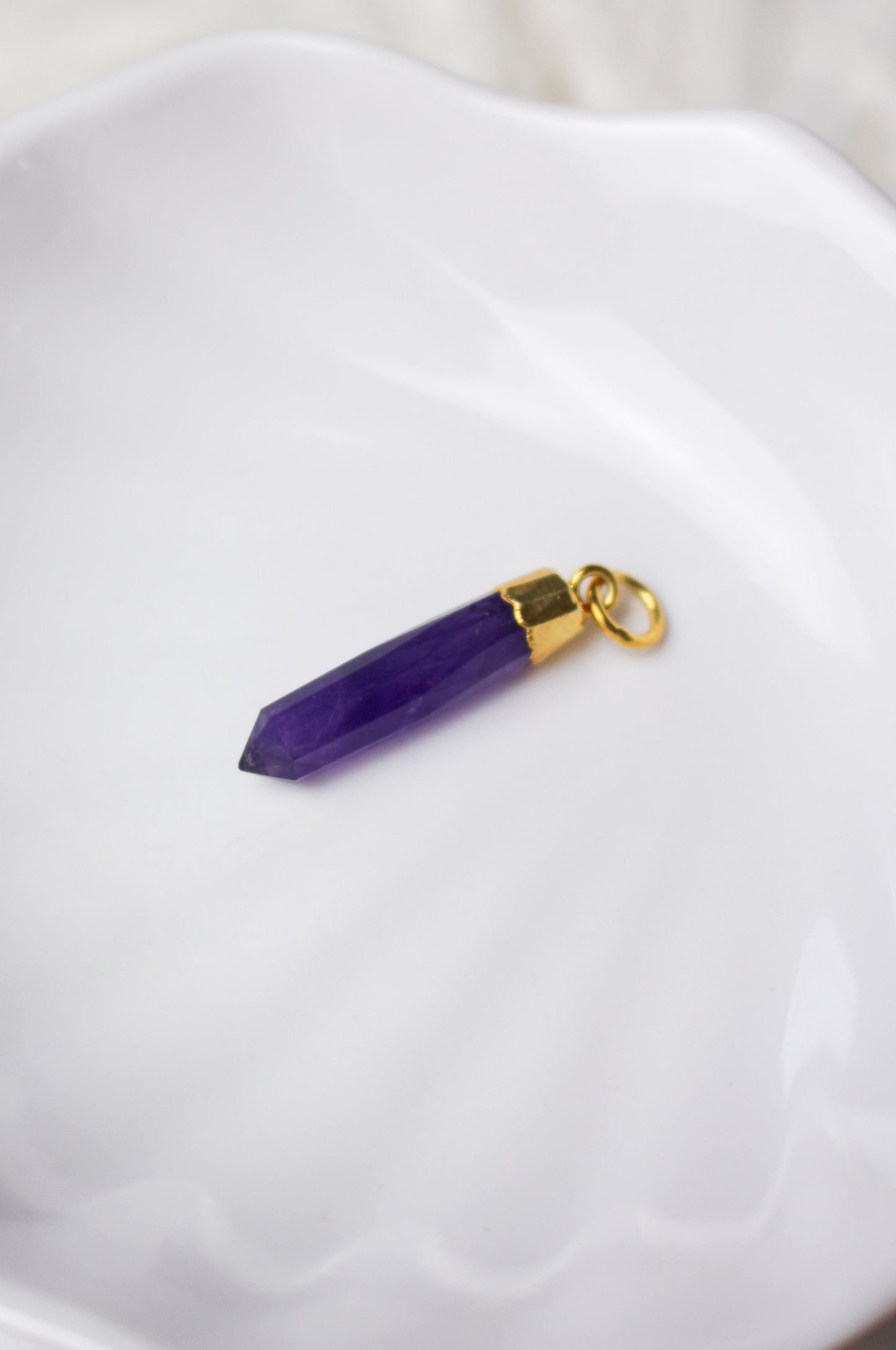 Amethyst-Anhänger-925 Silber, vergoldet