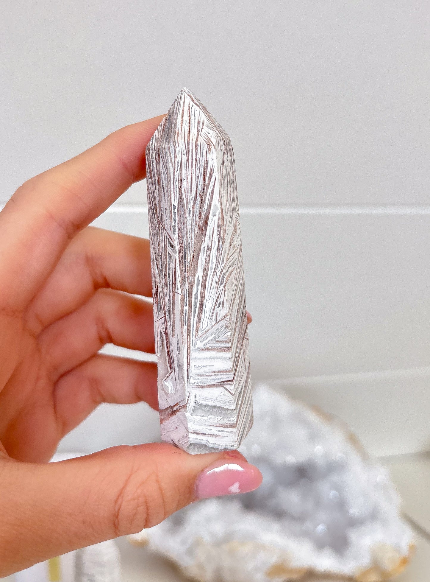 Weiße Mexikanische Achat Türme