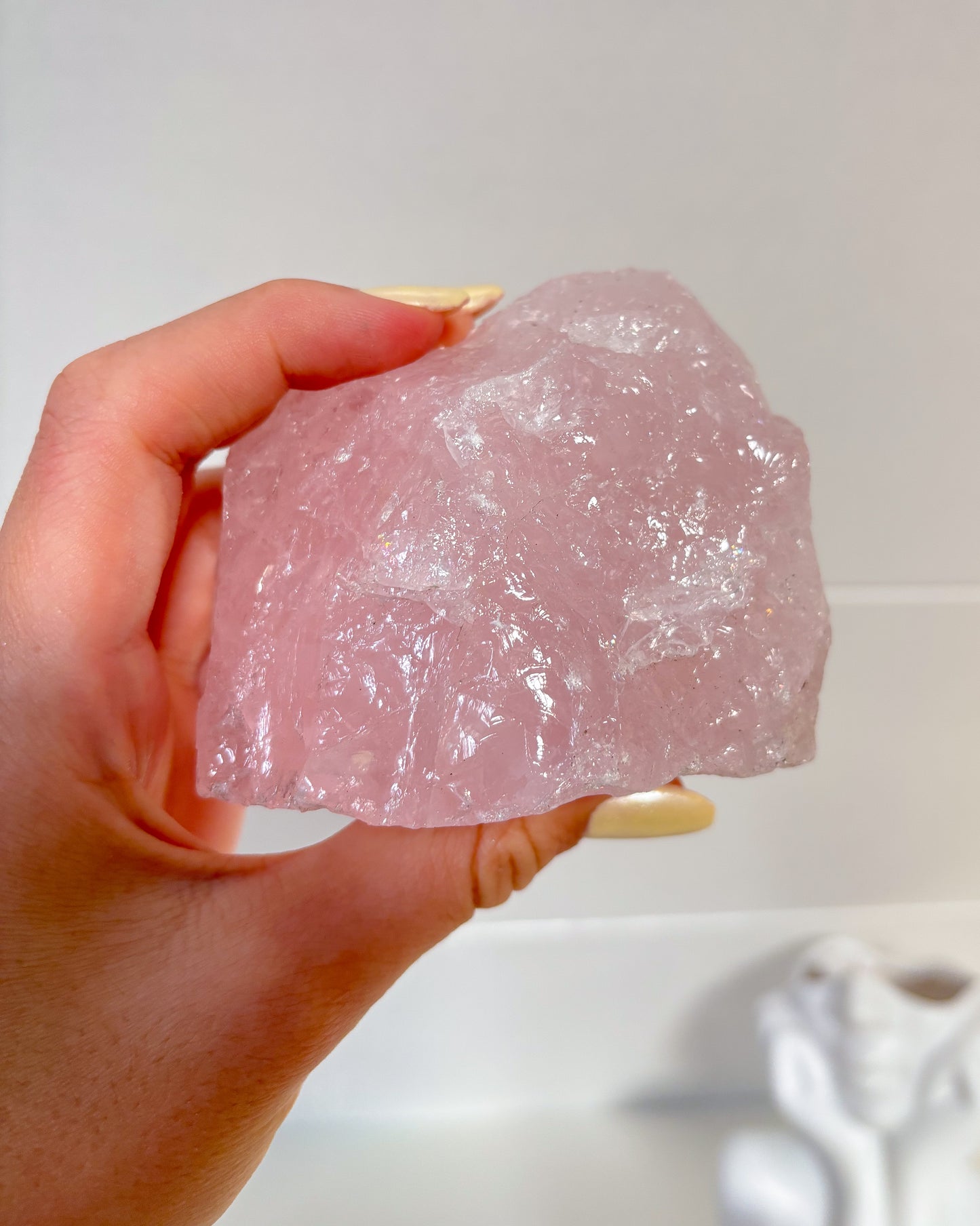 Rosenquarz Rohsteine Groß