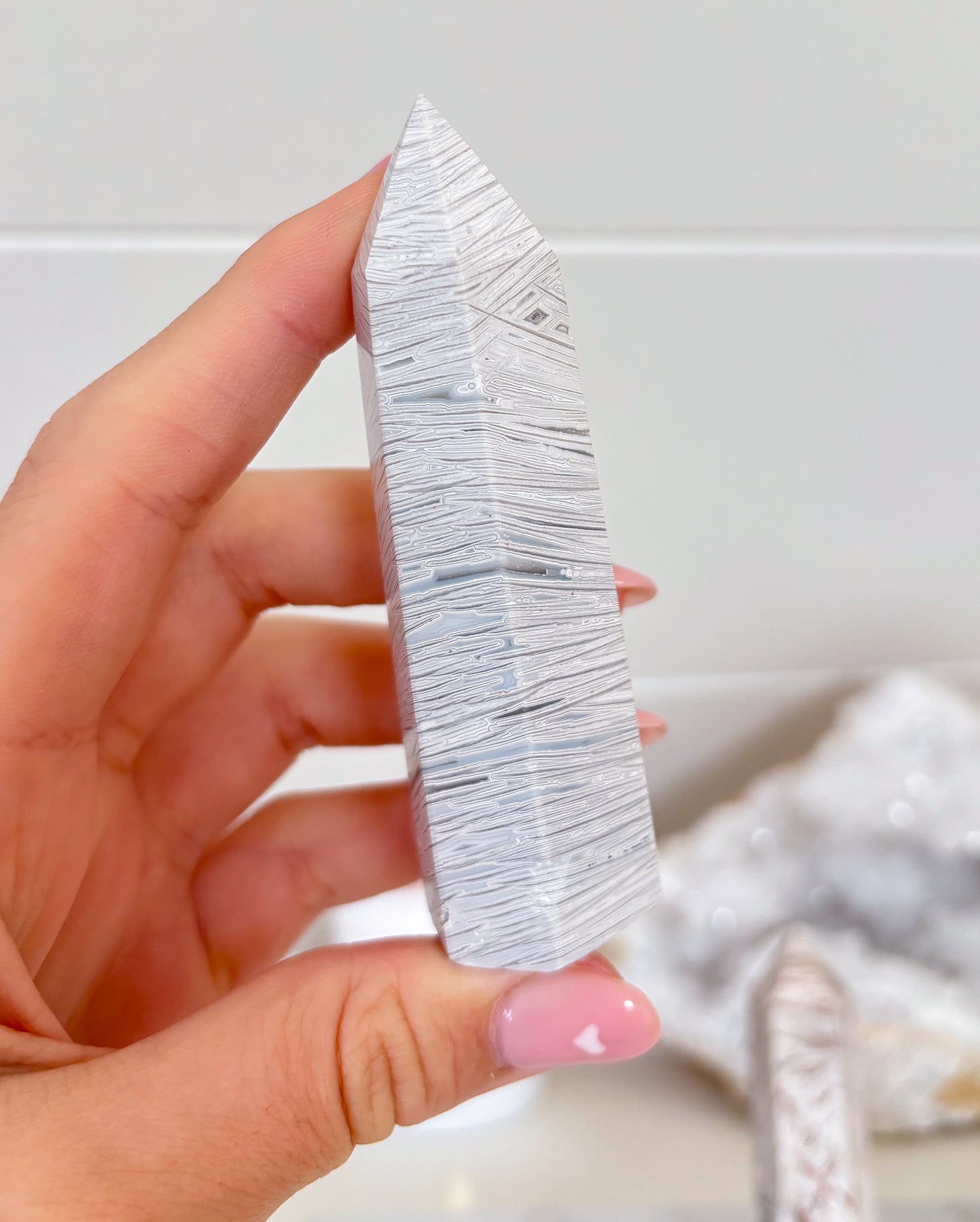 Weiße Mexikanische Achat Türme
